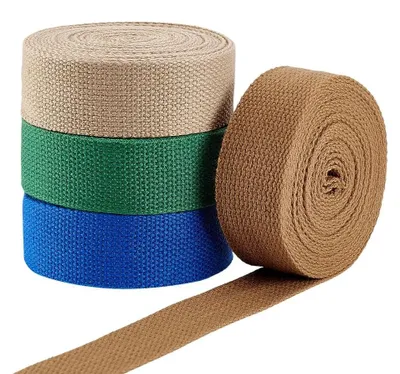 Produktbild von Omgoods – Baumwoll-Webband, 18,3 m – 32 mm – Einfarbige Webbandausführung – Ideal für DIY-Projekte – Geeignet für Freizeitkleidung – Robustes Nähband