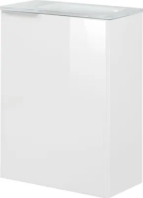 Produktbild von Fackelmann KARA Gäste WC Set 2-teilig 45cm, Weiß, rechts, Glas Weiß