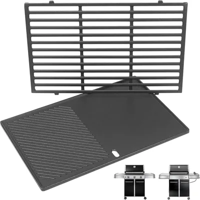 Image de Plaque de cuisson en fonte de 49,5 cm pour barbecue à gaz Weber - Pièce de rechange