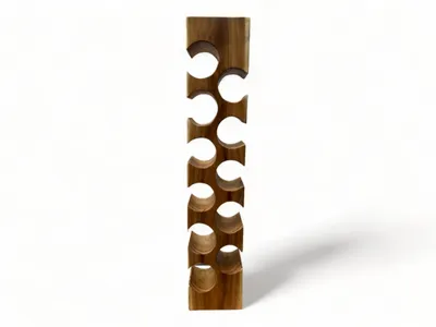 Image de Casier à vin massif - Cuisine Salon Déco Porte-vin - Carré en bois de suar 100cm
