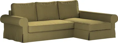 Produktbild von Dekoria Bezug für Backabro Bettsofa / Recamiere, olivgrün, Bezug für Bettsofa Backabro mit Recamiere