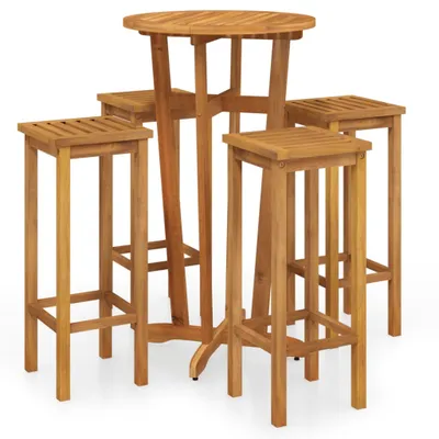 Produktbild von vidaXL 5-tlg. Gartenbar-Set Massivholz Akazie