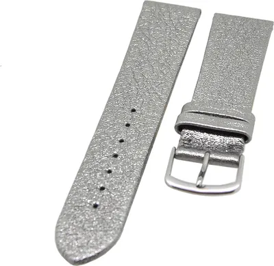 Produktbild von Uhrenarmband Kalbleder Glimmer Titanium 10mm Dornschließe