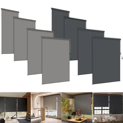 Produktbild von QEENTOE Senkrechtmarkise Alu 160x250cm Balkonmarkise Außenrollo Handkurbel Sonnenschutz Windschutz Sichtschutz für Terrasse Balkon - Anthrazit