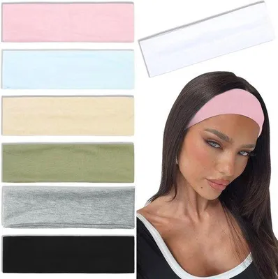 Produktbild von Famanu Haarbanden Set - 7 trendige antislip Haarbänder für Damen - elastische, z sweatabsorbierende Baumwollbänder - Farbe 1
