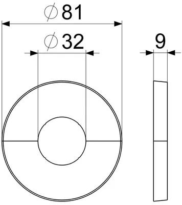 Image de Schlösser, raccords : Rosace de fixation, chromée, pour robinetterie de baignoire et de robinet