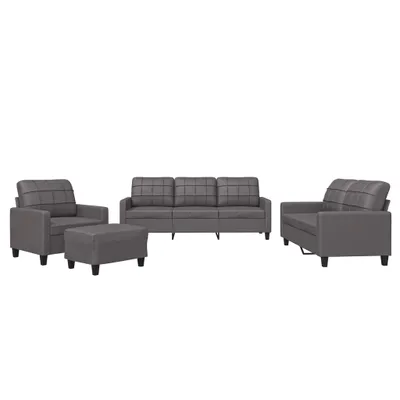 Produktbild von VidaXL 3201345, Grau, Schaum, Kunstleder, Metall, Polywood, Textil, 60 cm, 50 cm, 41 cm