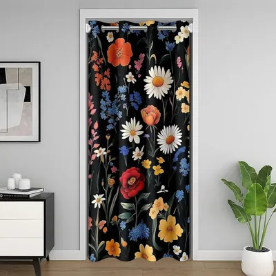 Immagine prodotto di Tenda per porta con motivo floreale vintage, 86x203 cm