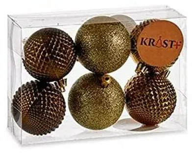 Weihnachtskugeln-Set, 12 Stück, mehrfarbig, PVC, rund, 37 cm