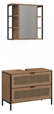 Productafbeelding van Badkamermeubelset Vicco Linara Eiken 2-delig, Model 63267