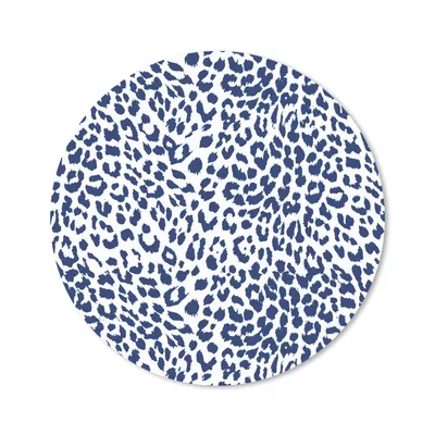 Produktbild von MuchoWow® Mauspad Mousepad Pantherdruck - Weiß - Blau 30x30 cm - Mousepads - Maus Mat - Pad - Mausunterlage - Tischunterlage - Schreibtischmatten