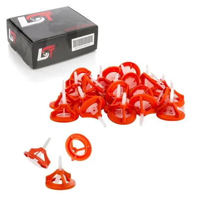 Produktbild von Fliesen Nivelliersystem Set 100x Gewindelaschen 1mm + 50x Zughauben