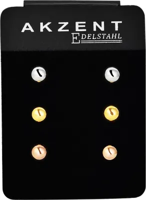 Produktbild von Akzent Edelstahl Ohrstecker, IP Roségold, roségoldfarbig