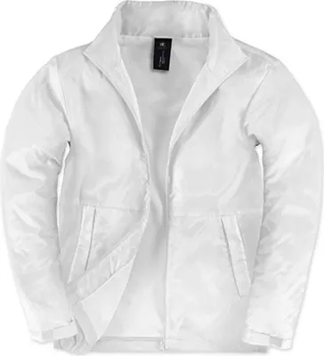 Produktbild von B&C JM825 | Herren Multi-Active Jacke mit versteckter Kapuze - Farbe: White/White - Größe: XL