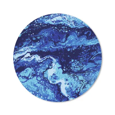 Produktbild von MuchoWow® Mauspad Mousepad Marmor - Blau - Aquarell 40x40 cm - Mousepads - Maus Mat - Pad - Mausunterlage - Schreibtisch Accessoires