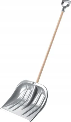 Produktbild von KADAX Schneeschaufel "Embiane", Schneespaten ohne Stiel mit Blechkante und ergonomischem Griff, Silber, 49 cm