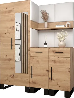 Produktbild von Garderobe ARTIN Set 15 mit gepolsterten Paneelen Industrial Design
