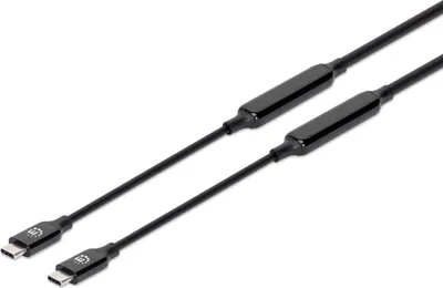 Produktbild von Manhattan 355964, 3 m, USB C, USB C, USB 3.2 Gen 2 (3.1 Gen 2), Schwarz