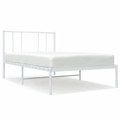 Immagine prodotto di vidaXL Struttura letto con testiera in metallo bianco 100x200 cm