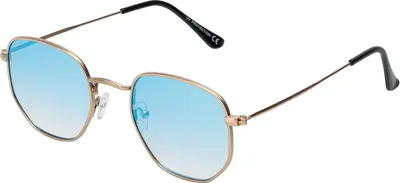 Produktbild von Uni Sonnenbrille Eckige Form 80er Modern Urlaub Sommer Strand 30562 Hellblau