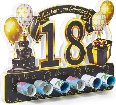 Image de ROADPLUM 18e anniversaire Cadeau d'argent Double face Imprimé Bois Pied 20x15 cm