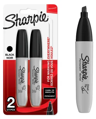 Immagine prodotto di Sharpie Marker Keilspitze Chisel 1.5-4.5mm schwarz 2er Blister