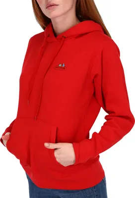 Produktbild von Fruit of the Loom Damen Kapuzenpullover mit Vintage-Logo Farbe: rot Größe: L