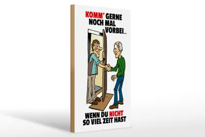 Produktbild von Holzschild Spruch 20x30cm Komm wenn du nicht viel Zeit hast