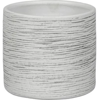 Produktbild von Blumentopf Passion for Pottery Le Havre Zylinder Keramik Ø 29 cm H 26 cm weiß