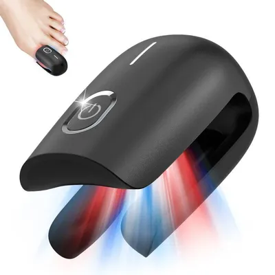 Immagine prodotto di Dispositivo laser per il trattamento dell'onicomicosi - Apparecchio per la cura dei piedi - Laser 905 nm + luce blu 407 nm + luce rossa 870 nm - Adatto per unghie delle dita dei piedi e delle mani - 7 minuti per unghia - Set nero