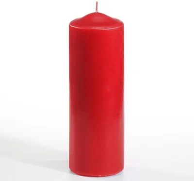 Produktbild von Papstar Stumpenkerzen Ø 70 mm 200 mm rot, 6 x 1 Stück