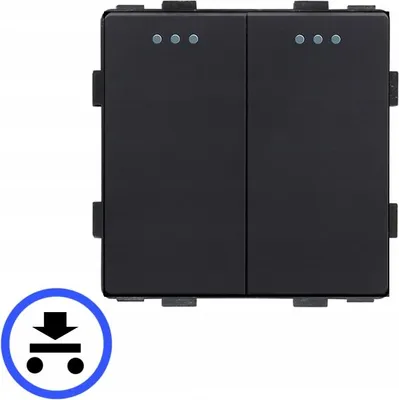 Produktbild von Lichtschalter - Taster 2P mechanischer Einsatz schwarz RTX SH