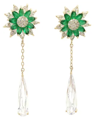 Image de AVANT-GARDE PARIS Boucles d'oreilles pendantes tournesol de la collection Diva