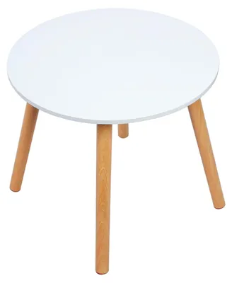 Image de Table basse en bois - Ronde avec 3 pieds