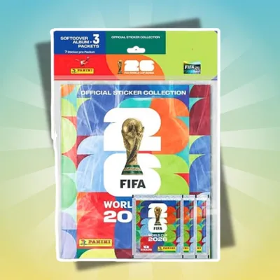 Produktbild von Panini FIFA World Cup 2026 Starter Set – Softcover Sammelalbum mit 3 Stickertüten