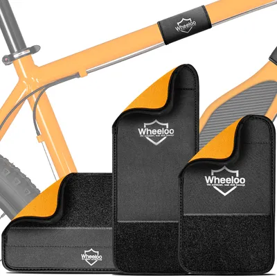 Produktbild von WHEELOO Fahrrad Rahmenschutz 3er Set | Transportschutz passend für Thule Fahrradträger | Carbon Rahmen Schutz | Fahrrad Anhänger E-Bike Zubehör Ebike