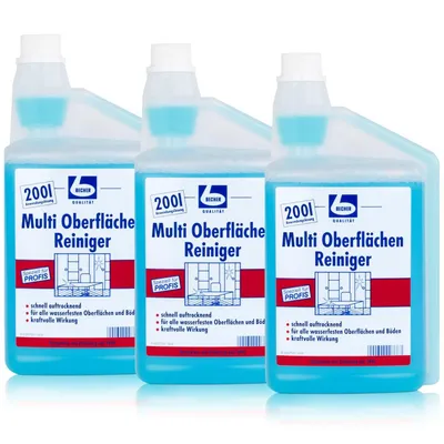 Produktbild von Dr. Becher Multi Oberflächen Reiniger 1 Liter - kraftvolle Wirkung (3er Pack)