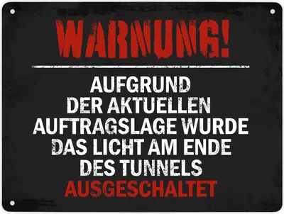 Produktbild von Metallschild XL mit Warnung Motiv und Spruch: Warnung Schild Blechschild