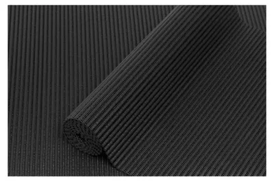 Produktbild von Weichschaummatte Uni Schwarz mit Dreiecken - Rutschfeste Matte - auch für den Außenbereich geeignet - für Bad, Küche, Garten, Balkon - Waschbare Badmatte, Outdoor Matte, Teppich 65 cm x 2 m