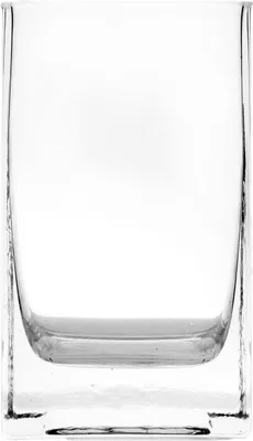 Glasvase, transparent, 8x8x14 cm, modern Design