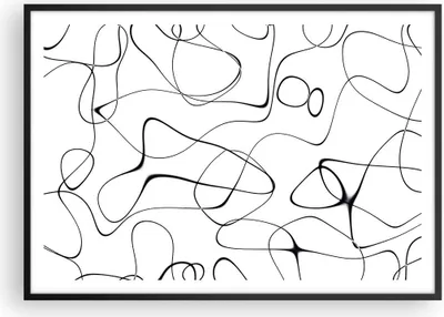 Produktbild von Gerahmtes Poster - Schwarzer Rahmen - Linie nichts Muster - 100x70 cm - Wand Bild - Wanddeko - Wandbilder - Kunstposter - Wandposter - Bilderrahmen - Bilder - Kunstdruck - P2BAA100x70-5054
