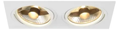 Image de New Tria 300 ES111 GU10 Plafonnier encastré carré blanc 2 flammes