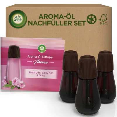 Produktbild von Air Wick Aroma-Öl eCom Nachfüller-Set Beruhigende Rose, Drinnen, Braun, Pink