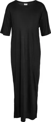 Produktbild von NOISY MAY Legeres Maxikleid Halb Arm Shirt Kleid Extralang Loose Fit Größe: XS