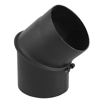 Obrázek produktu pro Koleno Ø120 / 0-45° / 2 mm, regulovatelné, ocel, černá barva