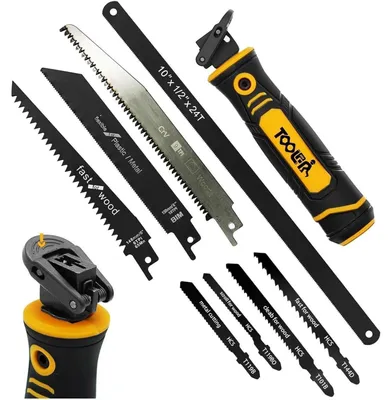 Obrázok produktu pre Sada kovorezov 8 v 1 s 8 pilovými listami na drevo, kov, sadrokartón, s ergonomickou rukoväťou