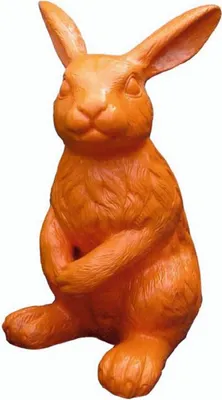 Produktbild von Casa Padrino Luxus XXL Deko Skulptur Hase Orange H. 120 cm