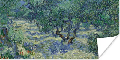 Produktbild von MuchoWow® Poster Der Olivenhain - Vincent van Gogh 120x60 cm - Bild