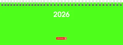 Image de BRUNNEN 1077261536 Agenda transversal30x11cm 2S/1W vert