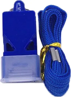 Produktbild von Outdoor Lebensrettung Notfall Pfeife hohe Dezibel Sicherheit Überlebenspfeife mit Lanyard für Basketball Fußball Schiedsrichter Lehrer Blau